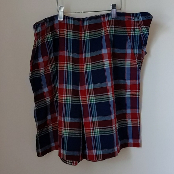 Talbots Pants - Talbots Women's Size 14 Cotton Side Button Plaid Print Shorts w/Pockets